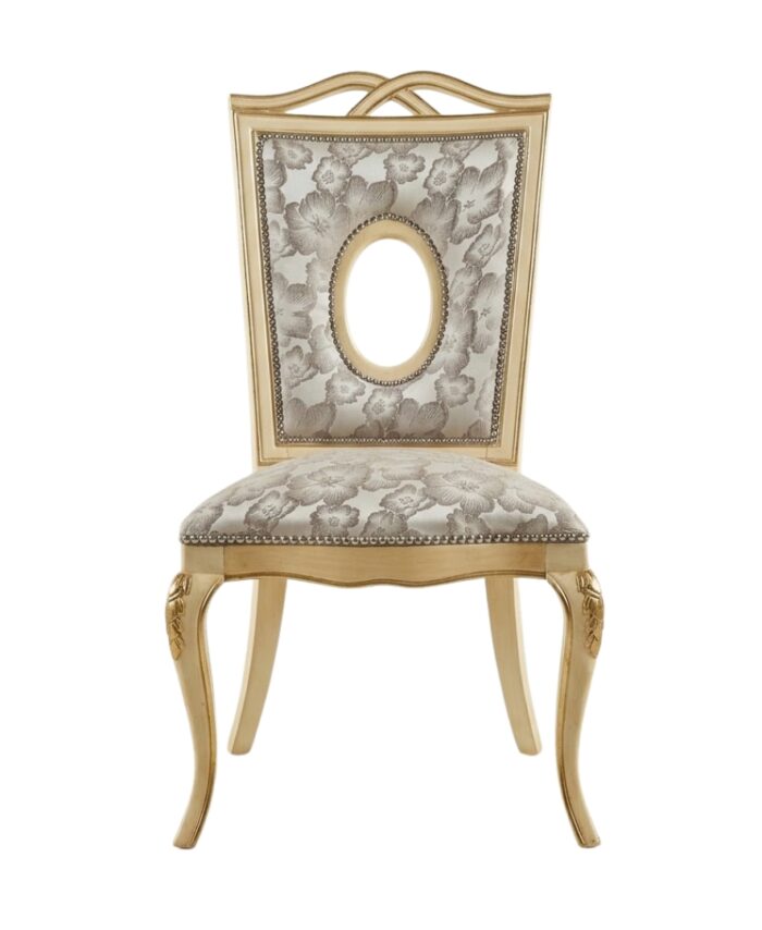 Classic Dining Chair — Walnut Wood & Beige