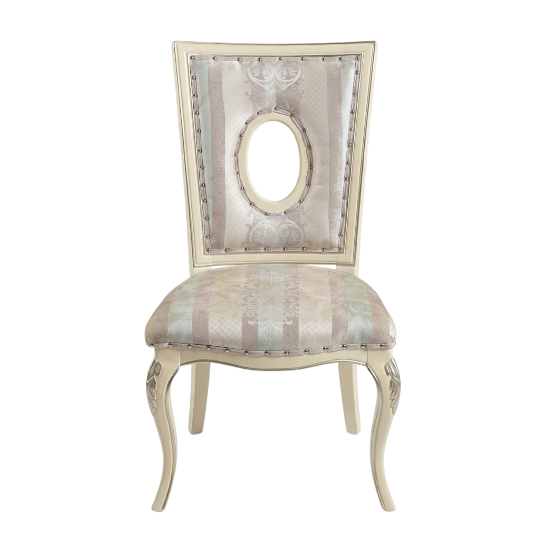 Modern Dining Chair — Black Leather Finish
