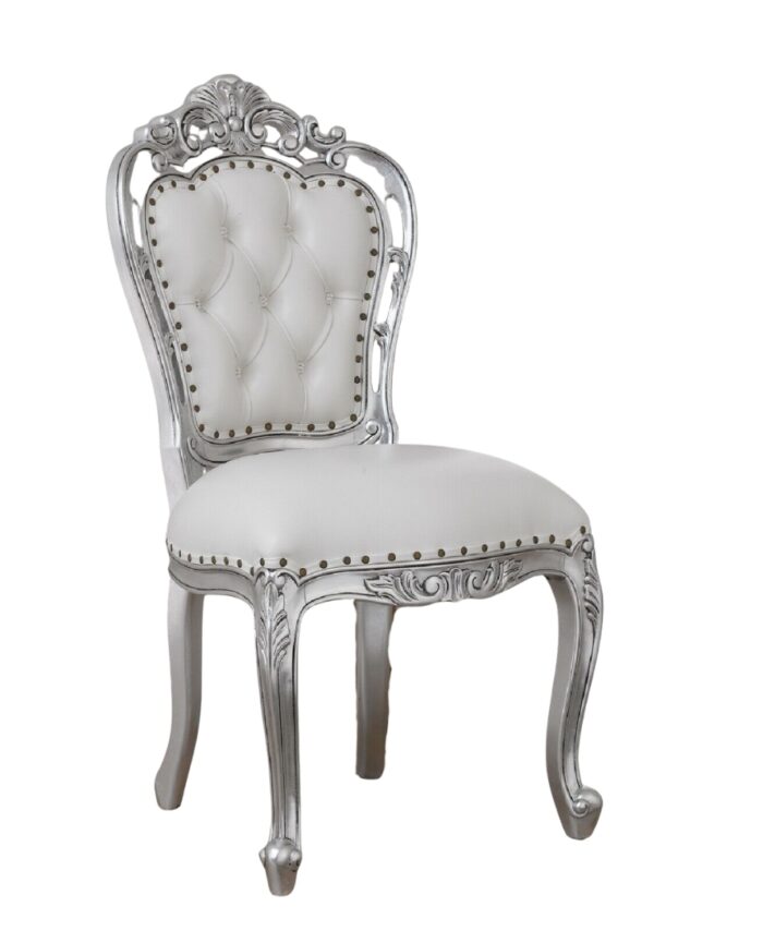 Premium Dining Chair — Grey Fabric Cushioned