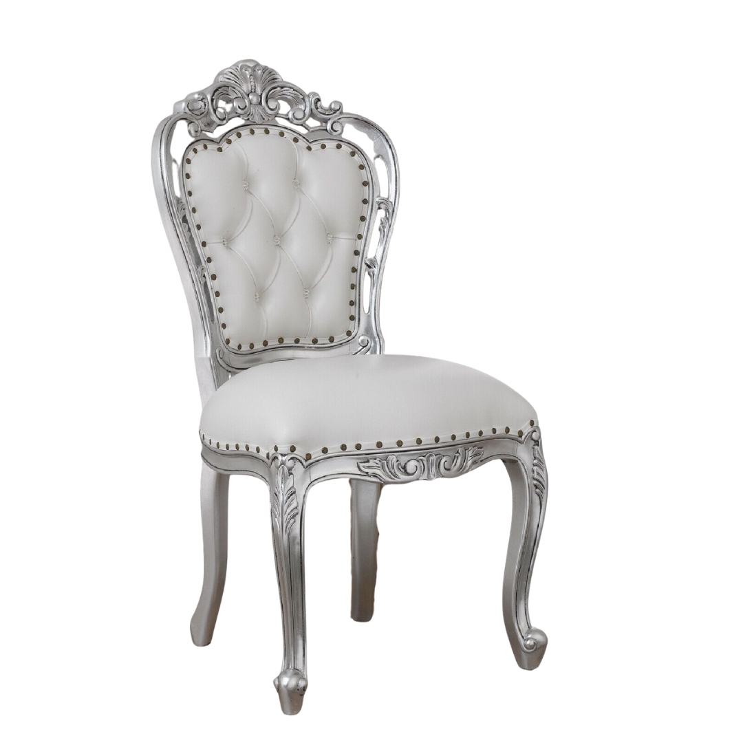Premium Dining Chair — Grey Fabric Cushioned