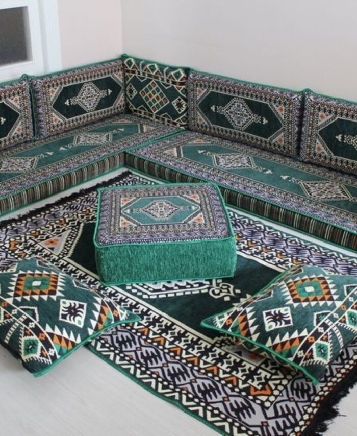 Royal Majlis Sofa — Gold Carved Wood