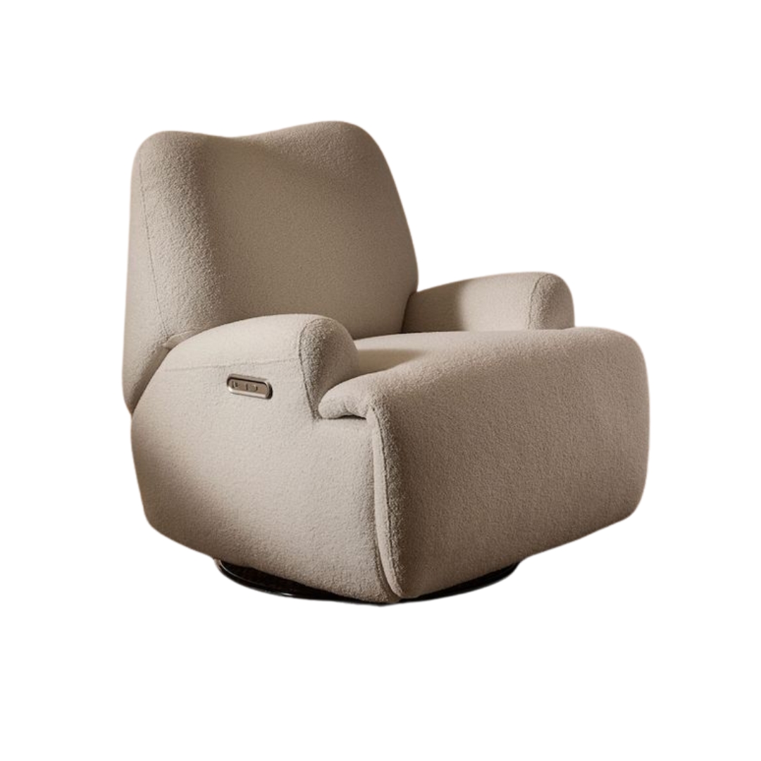 Royal Recliner — Cream Velvet Series