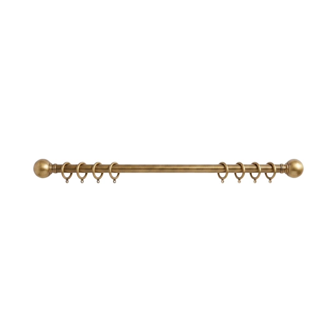 Luxury Wooden Curtain Rod — Walnut Finish