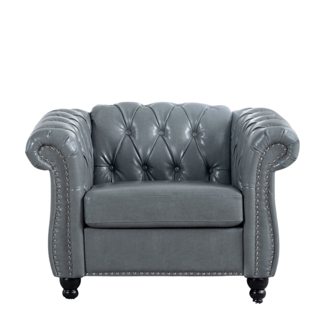 Elite King Sofa — Charcoal Grey